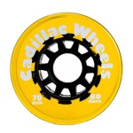 Cadillac Wheels, 70/80 Clear Yellow, Set of 4