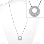Round Diamond Necklace (.50 ctw) 14kt White Gold