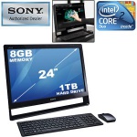 Sony All-In-One 24" Touchscreen Desktop Q8400S 2.66GHz Built-in Webcam Wireless N and Bluetooth 1GB NVIDIA GeForce GT330M Graphics