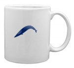 White Mug with the image of: Bluewhale