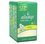 Always Ultra Thin Regular Pads with Wings 72 count