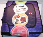 Case it 3-ring binder with 2 inch zipper (red, black, green, or blue)