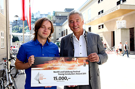 Ainars Rubikis, Preisträger, Young Conductors Award, Peter Brabeck-Letmathe, Nestle, Sponsor, YCA, PK, Nestle, Salzburger Festspiele 2011, Salzburg  ...